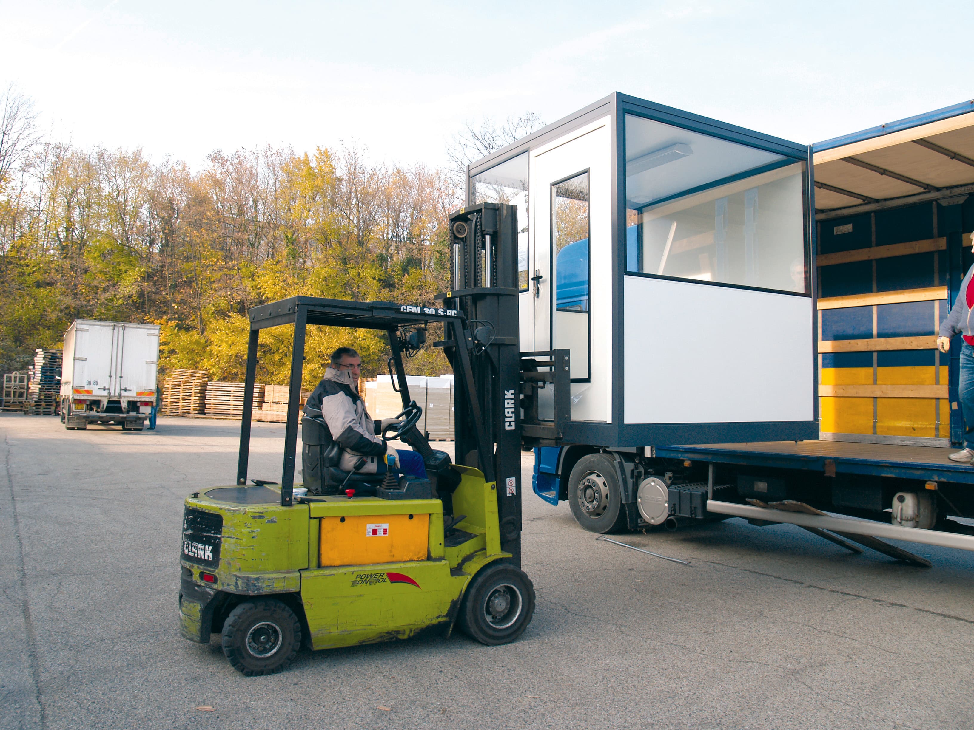 Cabine d'atelier palettisable